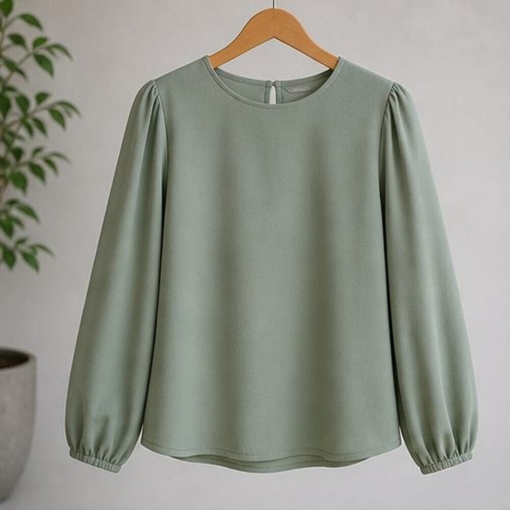 Burgundy Puff Sleeve Top